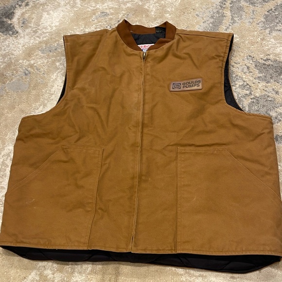 GOULDS PUMPS MENS WORK VEST XL 100% COTTON WITH 100% NYLONFACE POLYBATT LINING - Picture 3 of 8